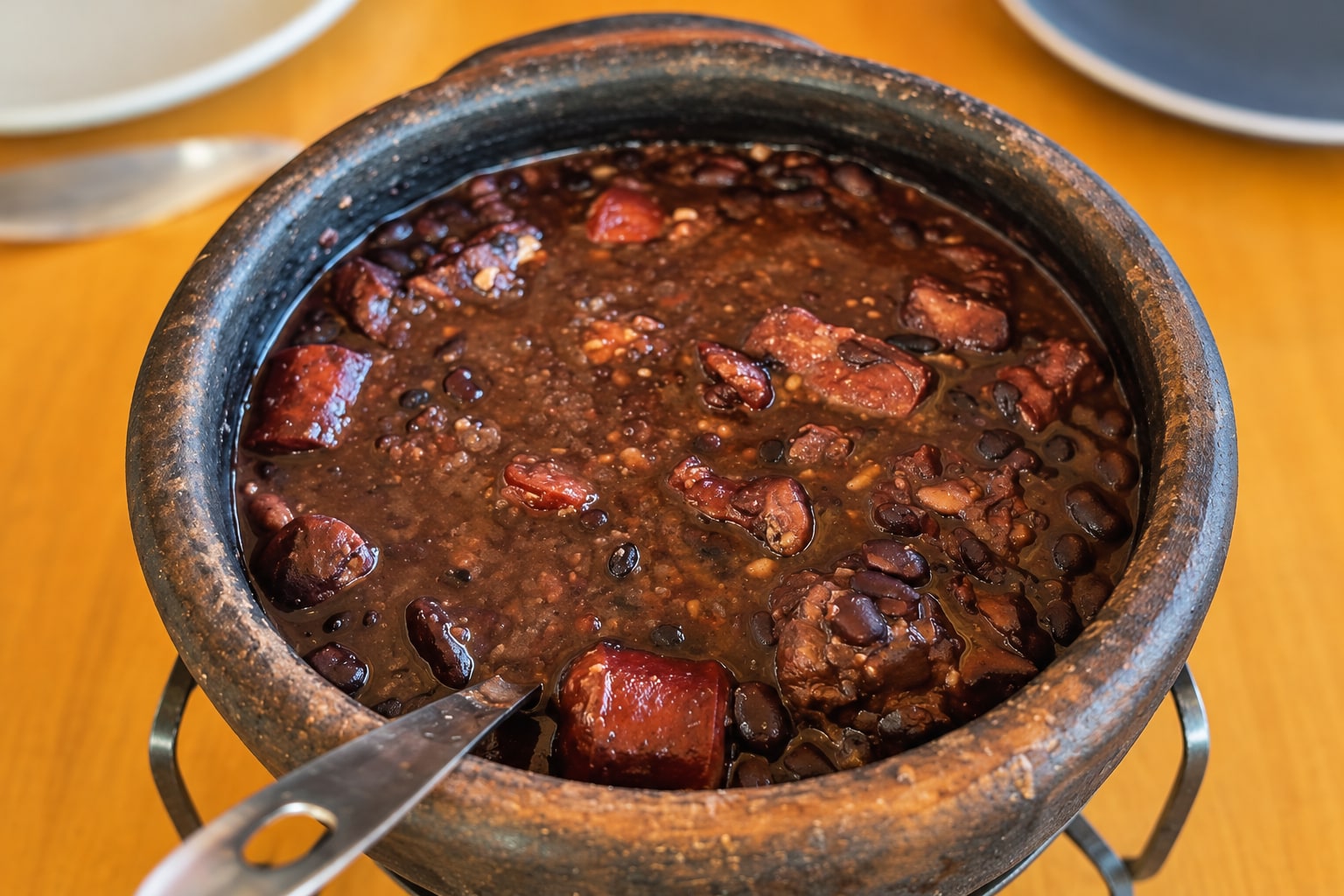 Feijoada preparada no Aleixo